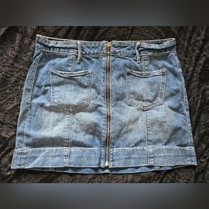 American Eagle 12 Blue Denim Zip Skirt